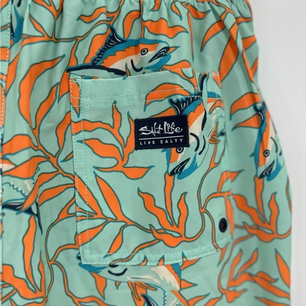 Salt Life Hide n Sea‎ Volley Shorts size M Board shorts Recycled Poly Spandex